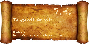 Tengerdi Arnold névjegykártya